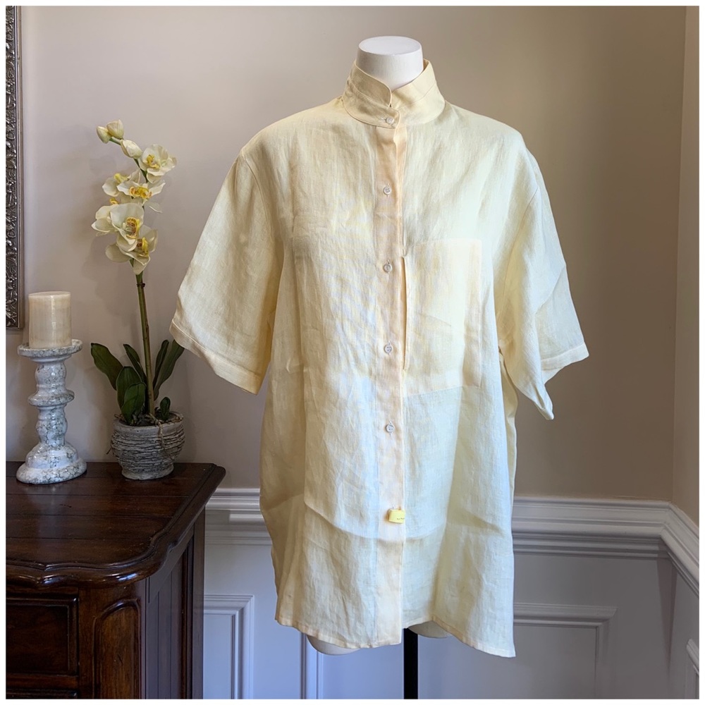 Hemisphere Linen Button Down Shirt